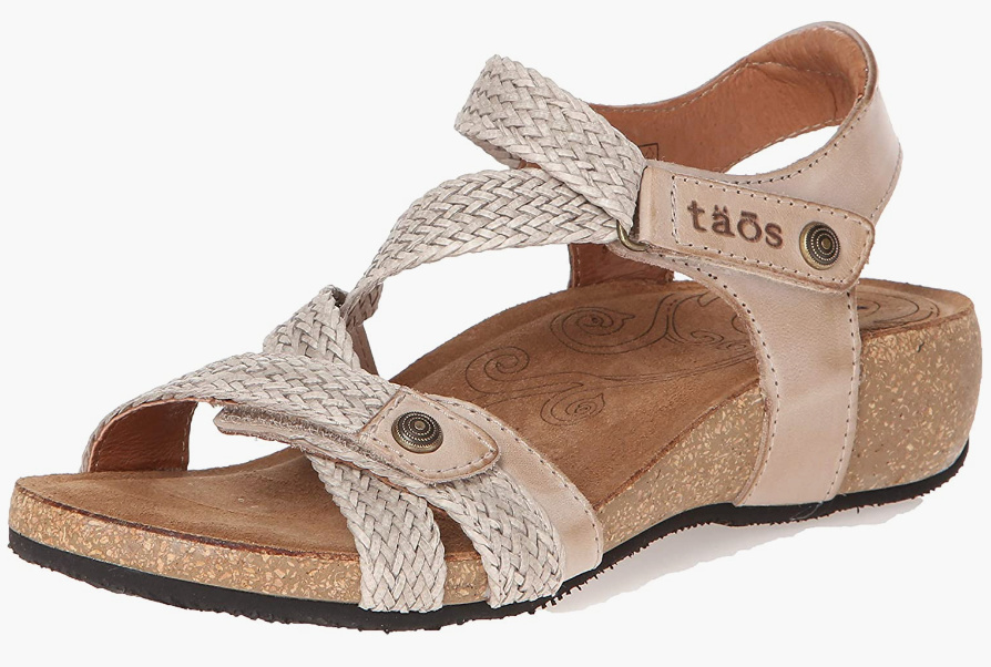 Womens wide 2024 leather sandals